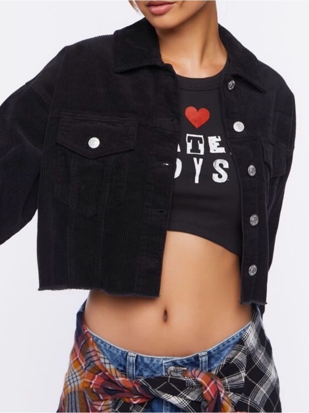 Forever 21 Cropped Corduroy Jacket